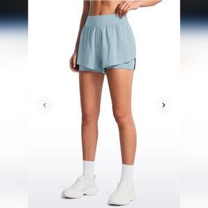 NWT Women's Light Blue Athletic Shorts, Medium